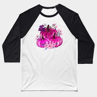 Pink Pumpkins Baseball T-Shirt